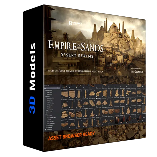 Empire Of The Sands - Desert Structures Kitbash Greeble Assets