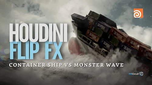 Houdini FLIP FX Container Ship vs Monster Wave скачать